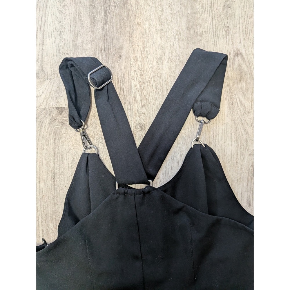 Bitte Kai Rand Wide Leg Bib Whimsigoth Utility Jumpsuit Silver Hardware Black XS - Picture 6 of 6